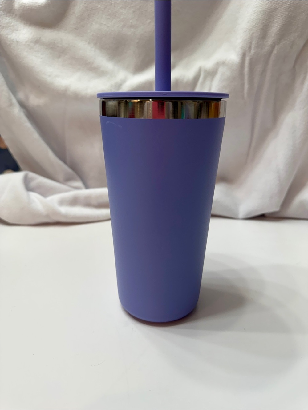 Hydro Flask Purple Insulated Tumbler with Straw - Picture 2 of 4